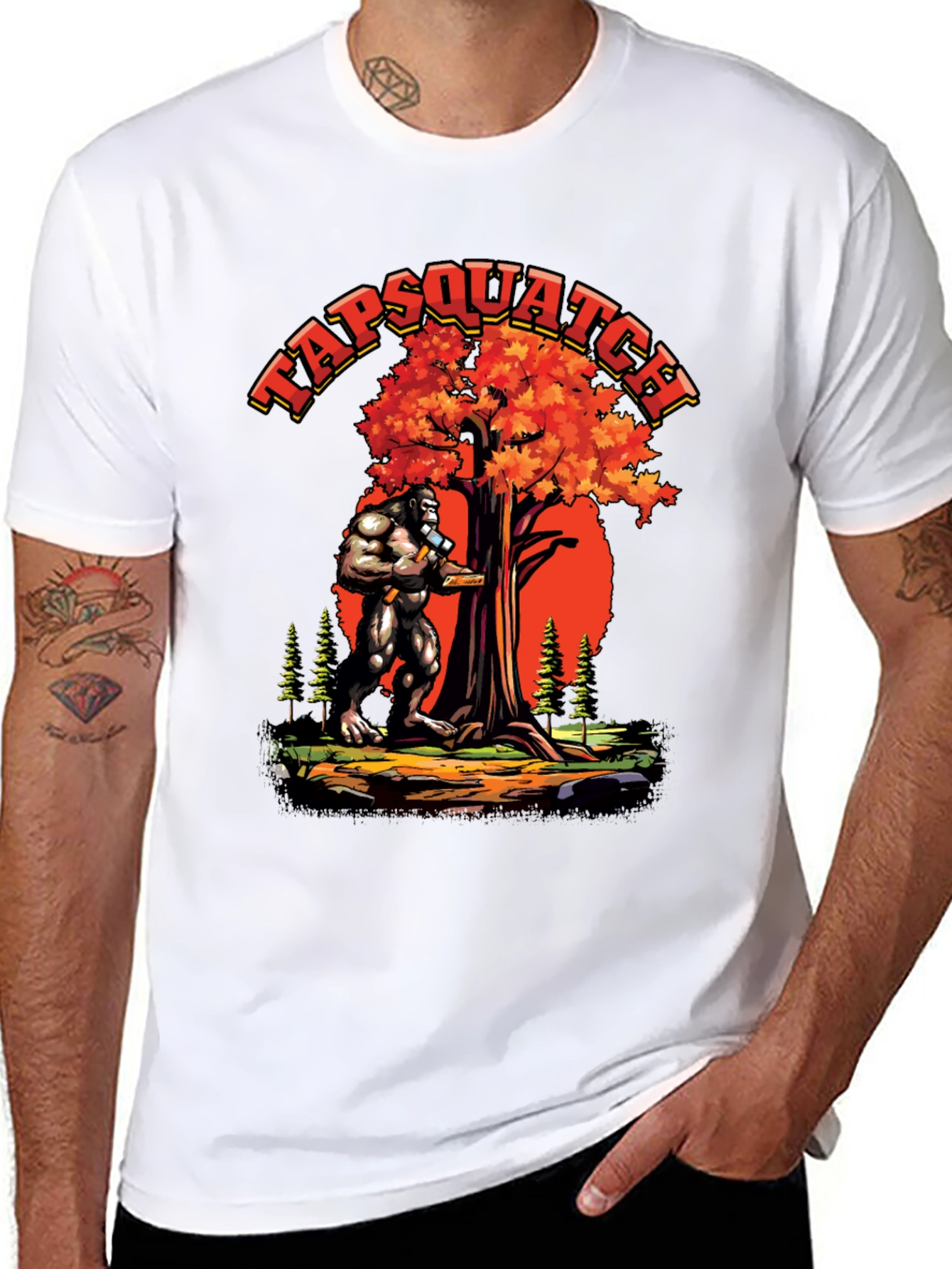 TAPSQUATCH Graphic Black T-Shirt