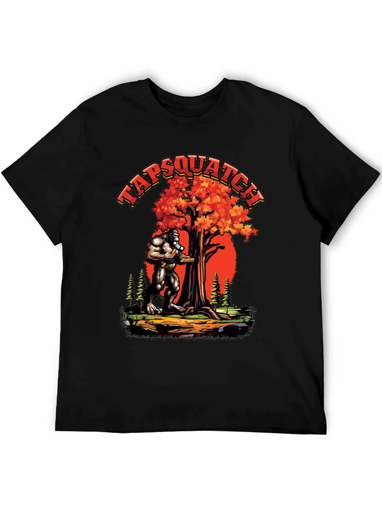 TAPSQUATCH Graphic Black T-Shirt