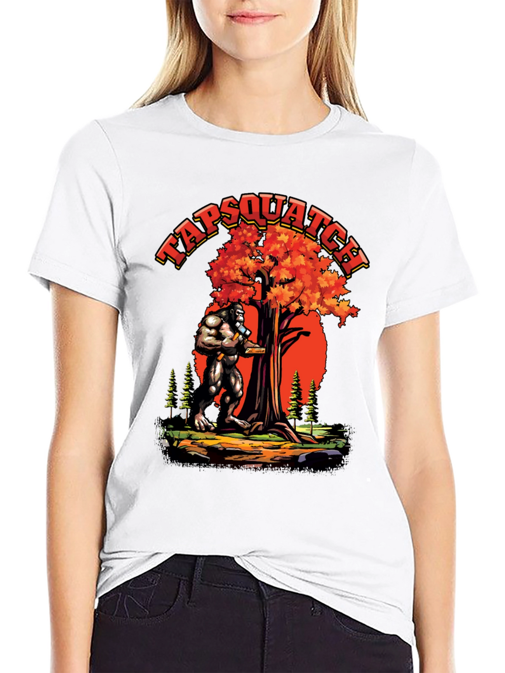 TAPSQUATCH Graphic Black T-Shirt