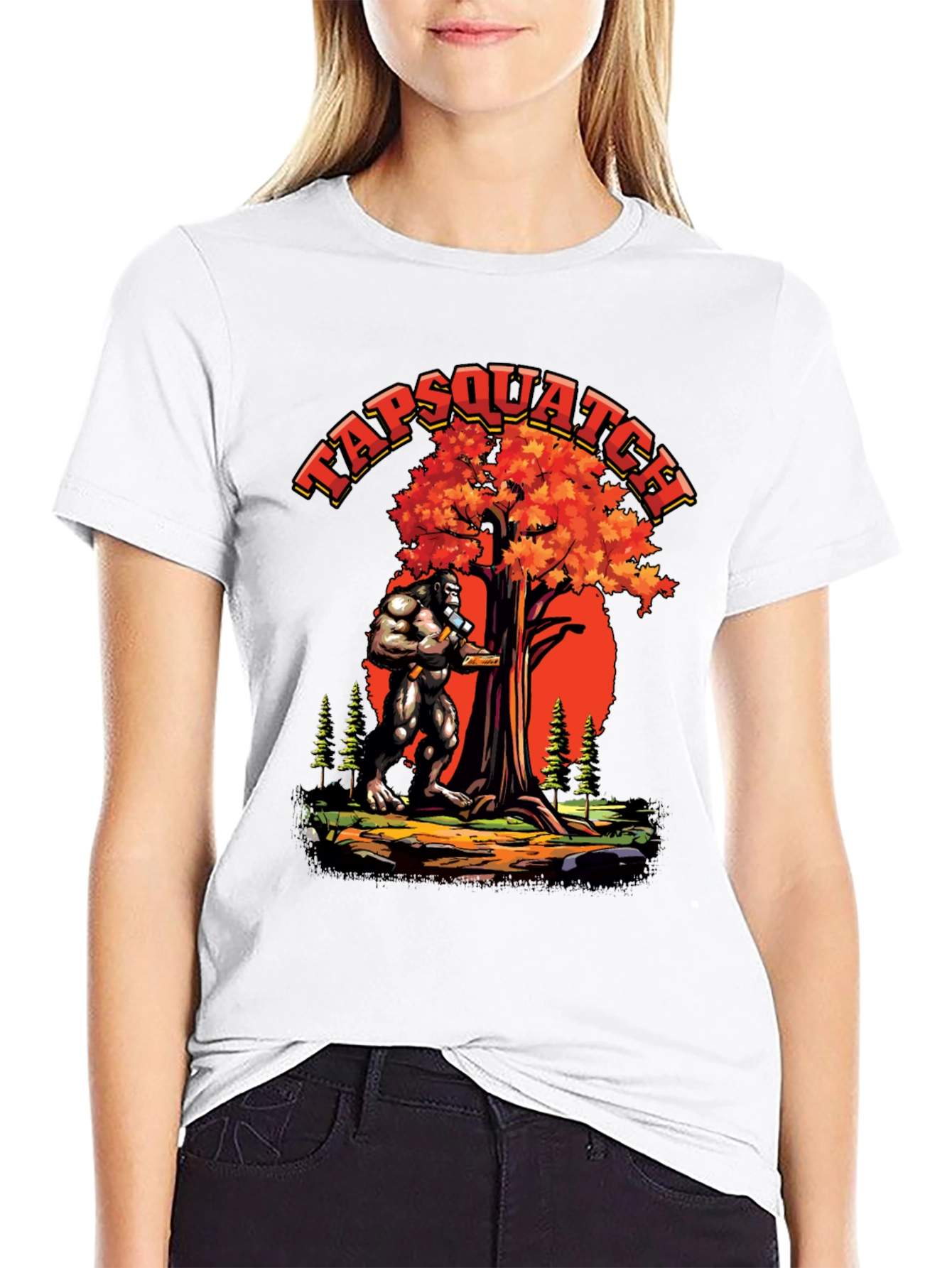 TAPSQUATCH Graphic Black T-Shirt