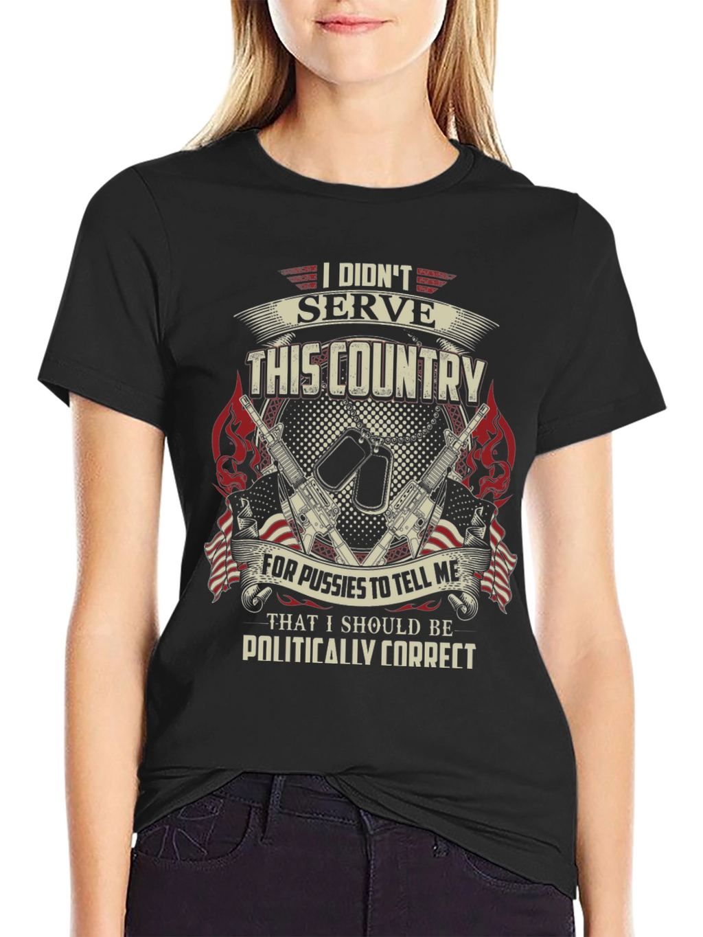 Patriotic Military T-Shirt: I Didnt Serve This Country