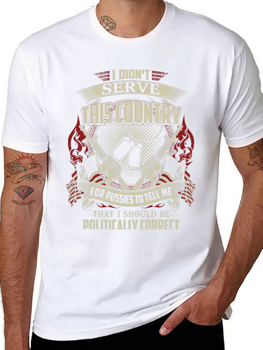 Patriotic Military T-Shirt: I Didnt Serve This Country