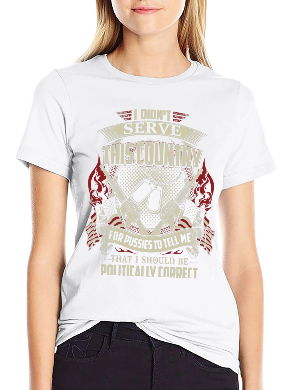 Patriotic Military T-Shirt: I Didnt Serve This Country