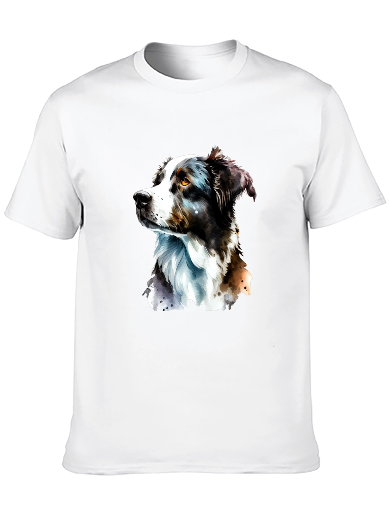 Dog Portrait Graphic T-Shirt - Black
