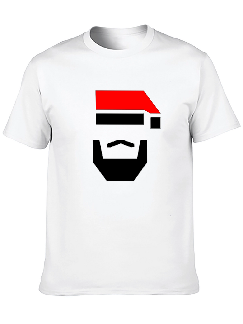 Geometric Santa Graphic Tee - Modern Holiday Style