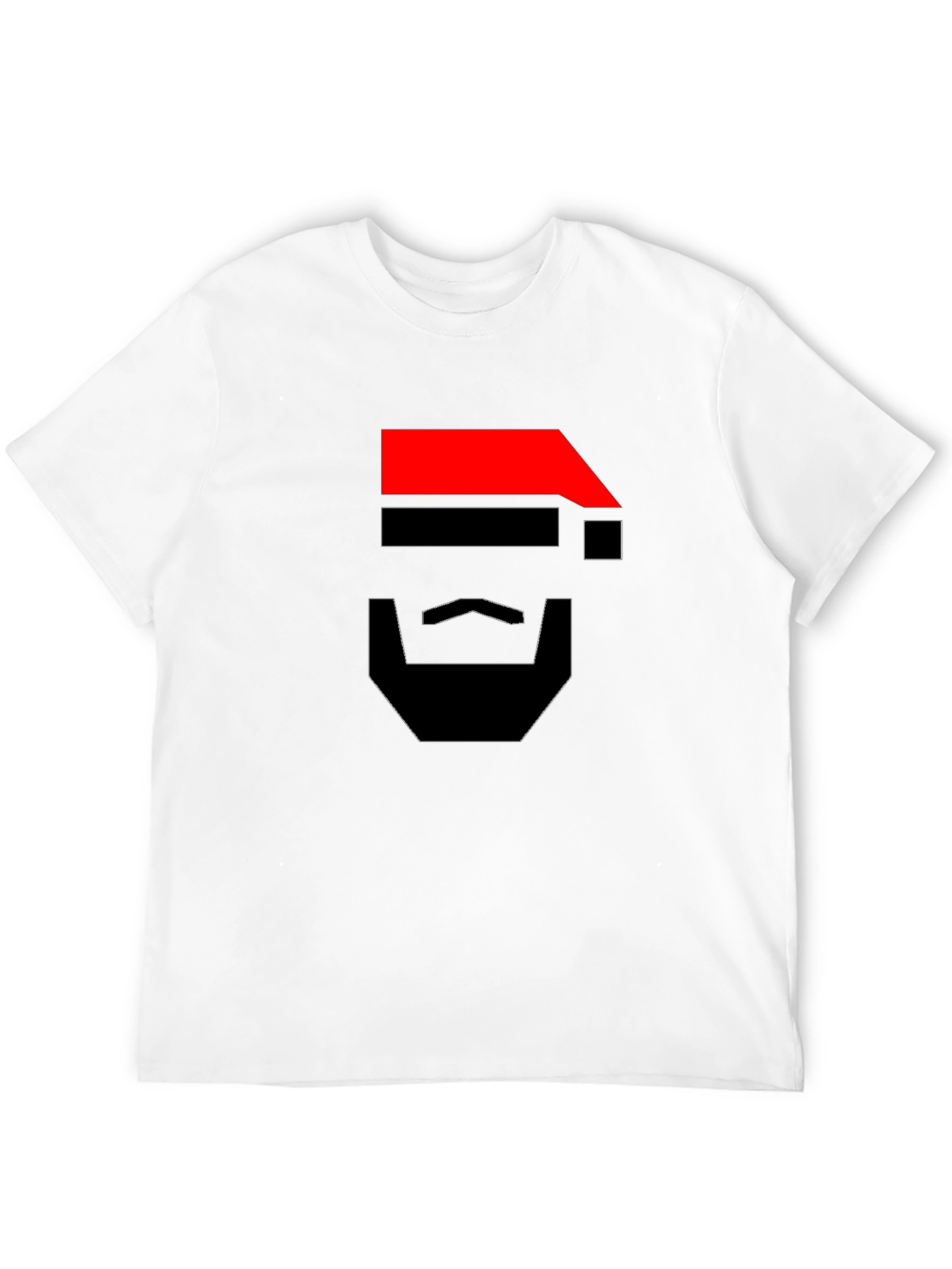 Geometric Santa Graphic Tee - Modern Holiday Style
