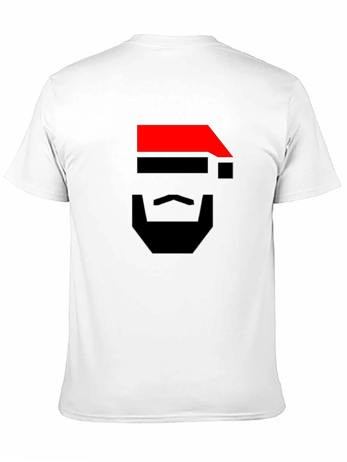 Geometric Santa Graphic Tee - Modern Holiday Style