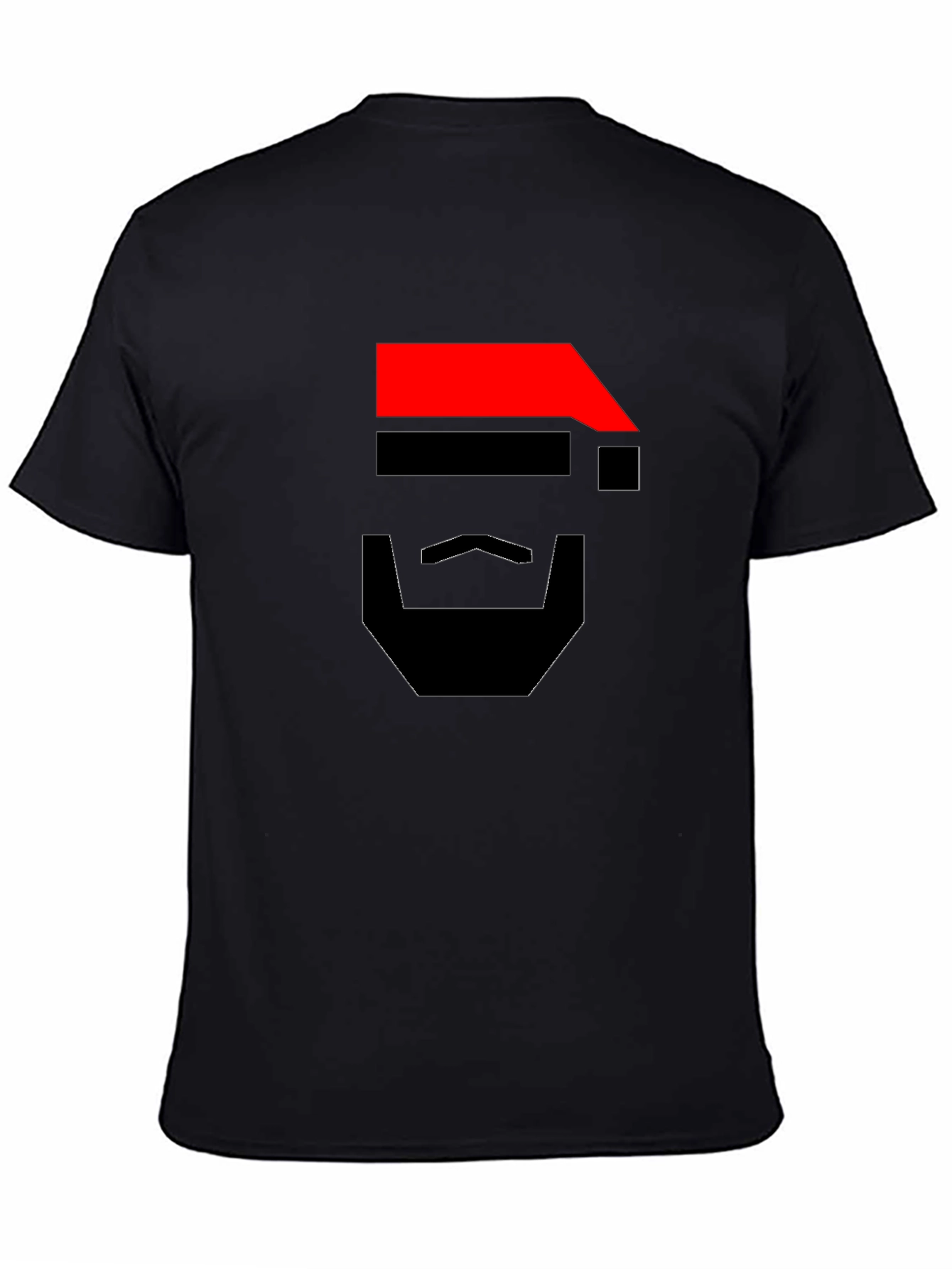 Geometric Santa Graphic Tee - Modern Holiday Style