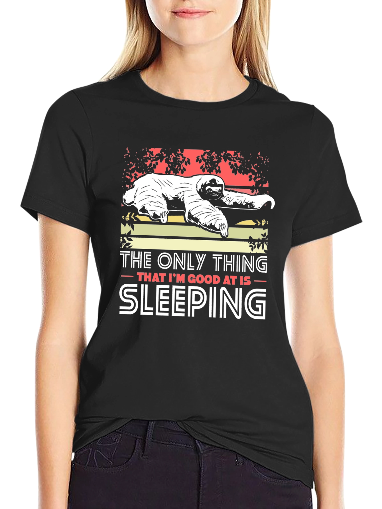 Sloth Sleeping T-Shirt: The Only Thing Im Good At Is Sleeping