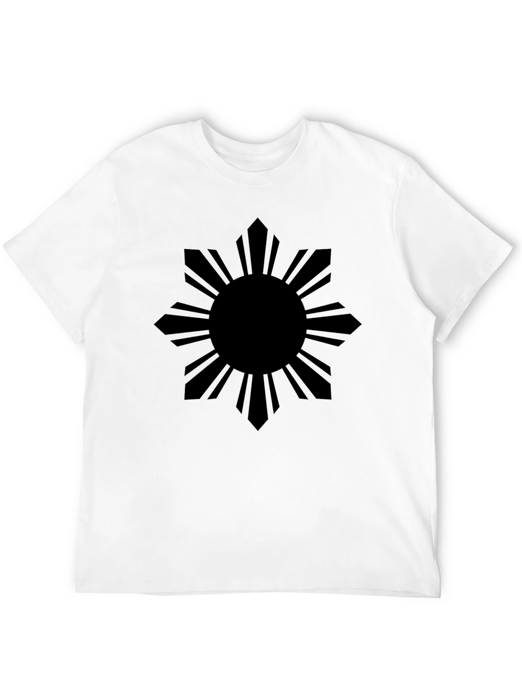 Philippine Sun Graphic Tee - Black Cotton Shirt