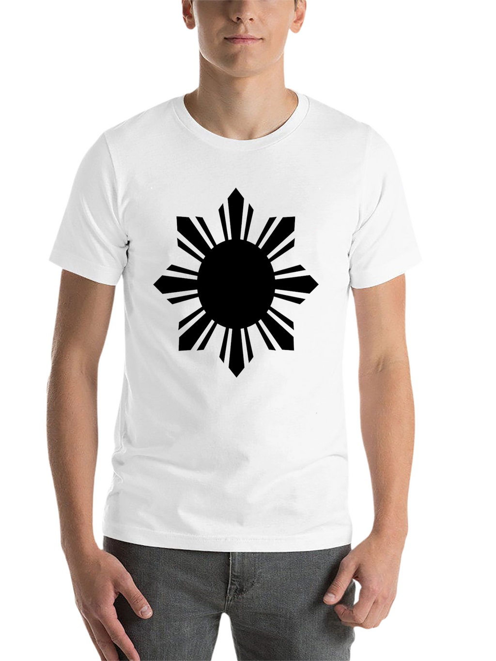 Philippine Sun Graphic Tee - Black Cotton Shirt