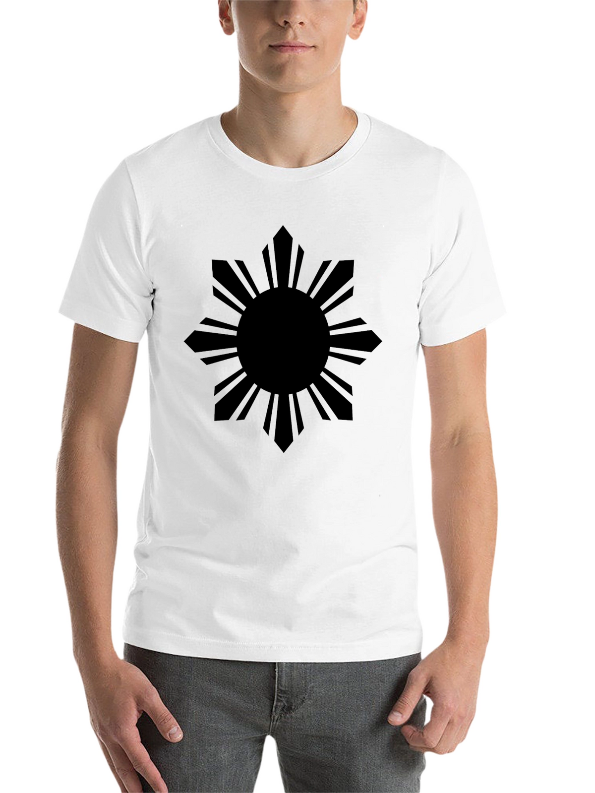 Philippine Sun Graphic Tee - Black Cotton Shirt