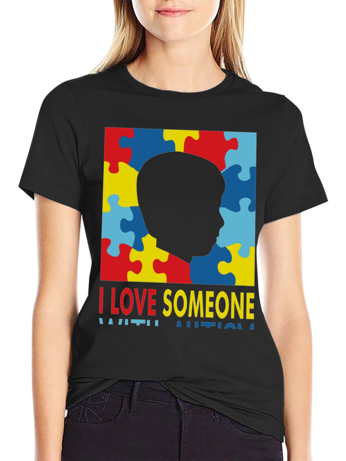 Autism Awareness T-Shirt - I Love Someone With Autism