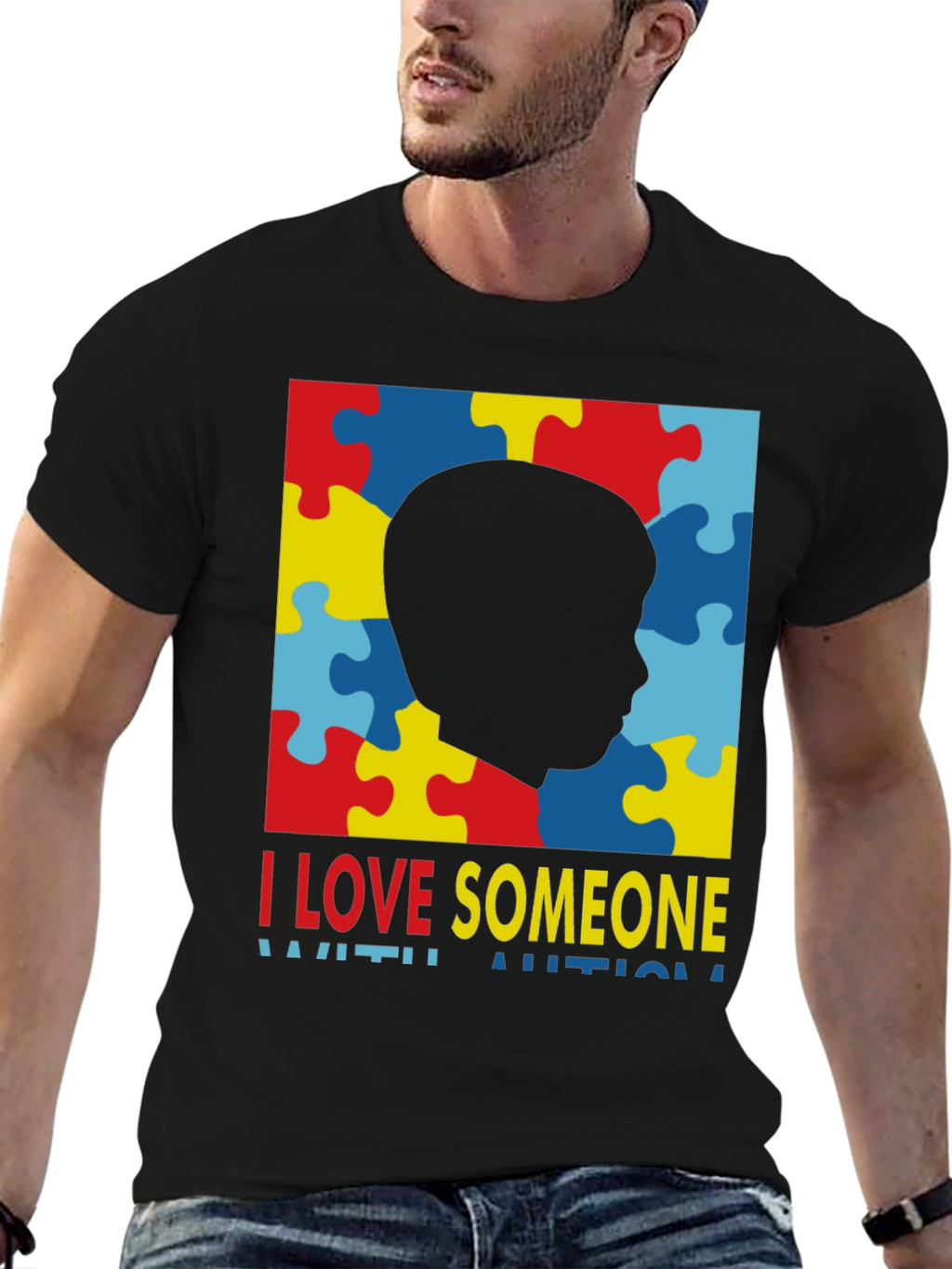 Autism Awareness T-Shirt - I Love Someone With Autism