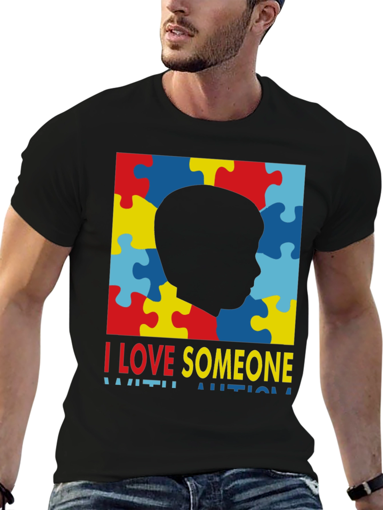Autism Awareness T-Shirt - I Love Someone With Autism