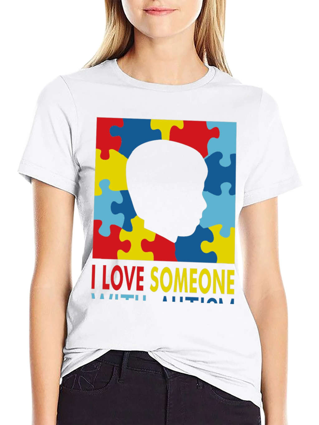 Autism Awareness T-Shirt - I Love Someone With Autism