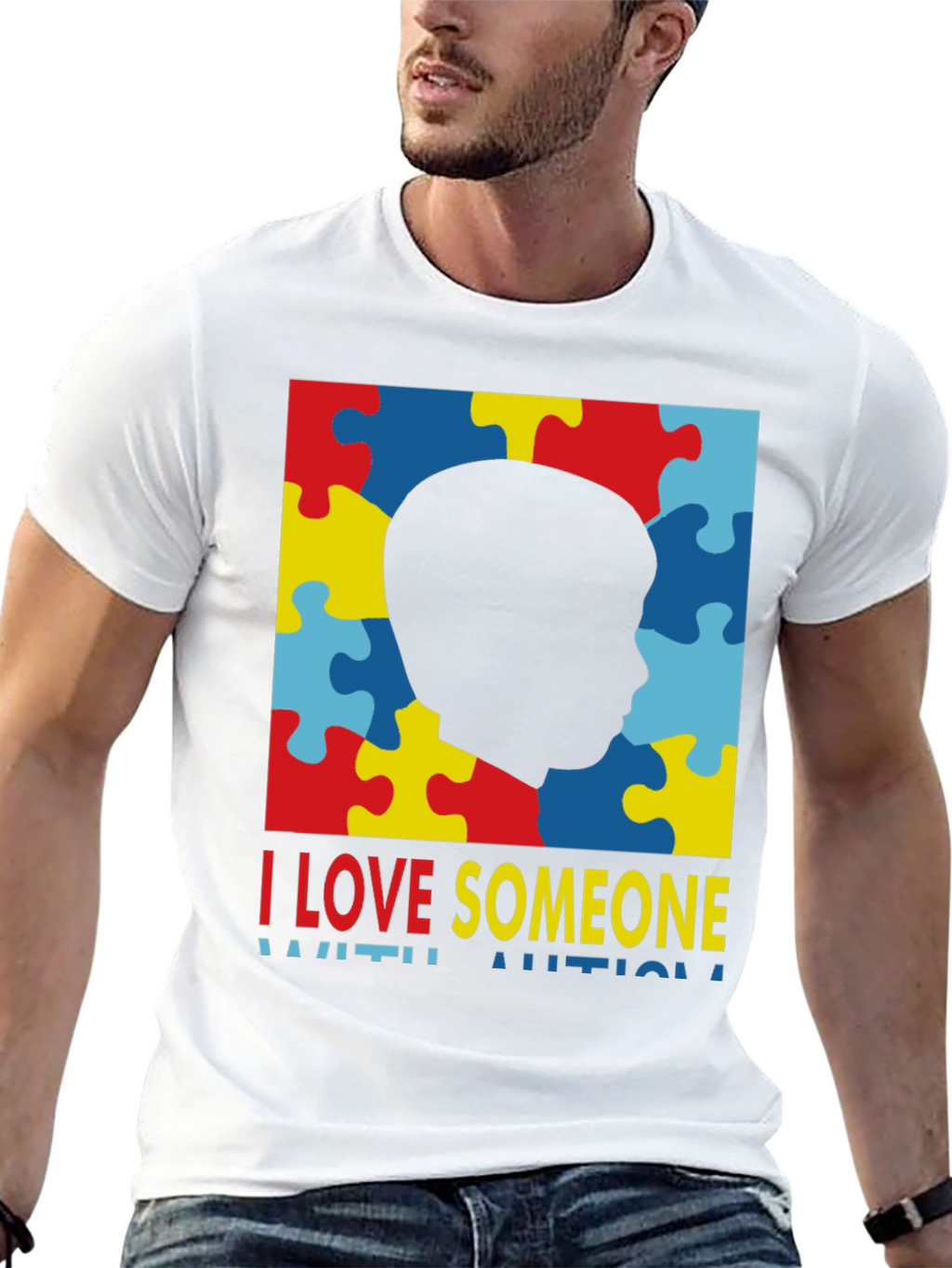 Autism Awareness T-Shirt - I Love Someone With Autism