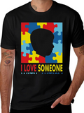 Autism Awareness T-Shirt - I Love Someone With Autism
