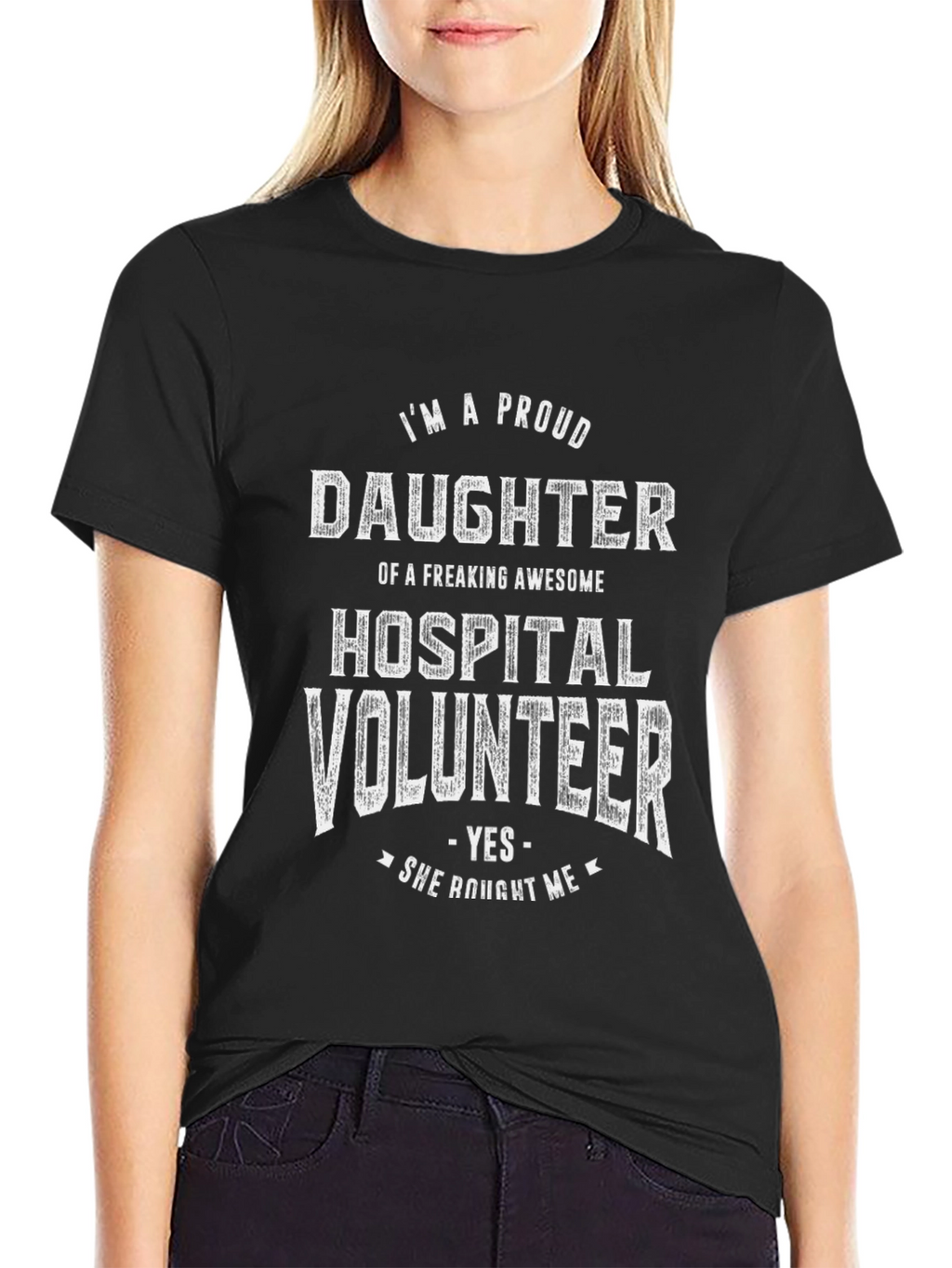 Proud Daughter Hospital Volunteer Graphic Tee