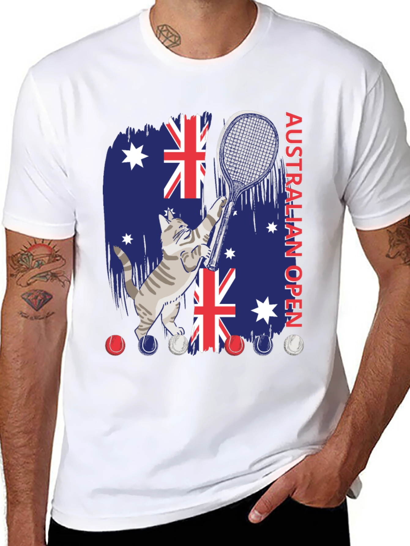 Australian Open Cat Tennis T-Shirt