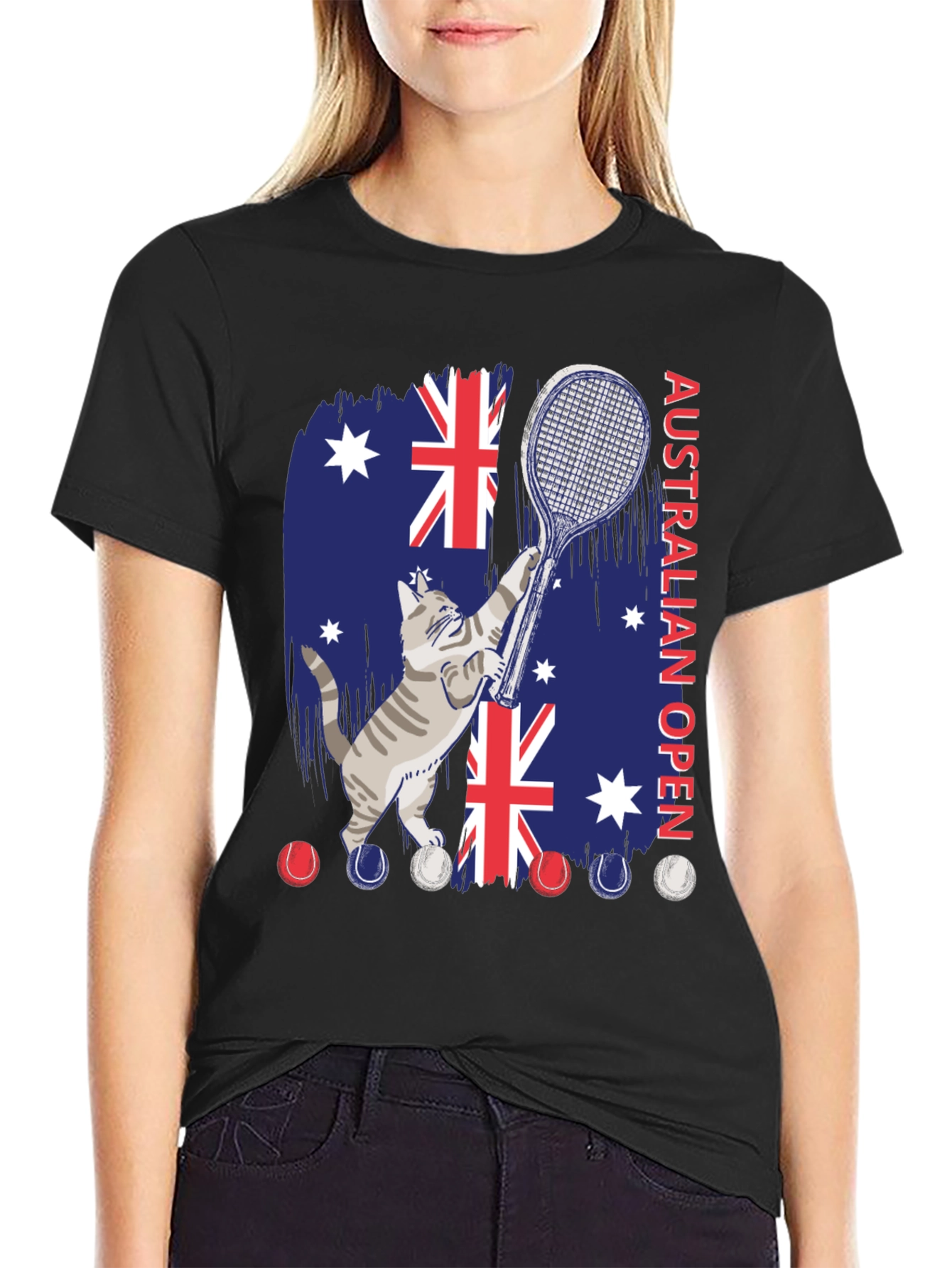 Australian Open Cat Tennis T-Shirt