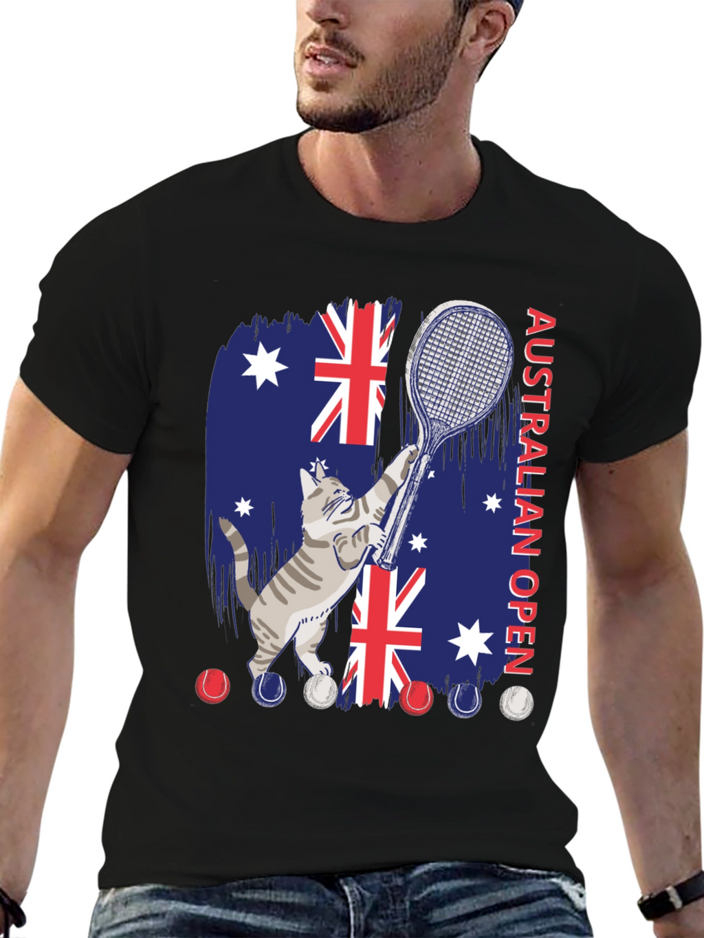 Australian Open Cat Tennis T-Shirt