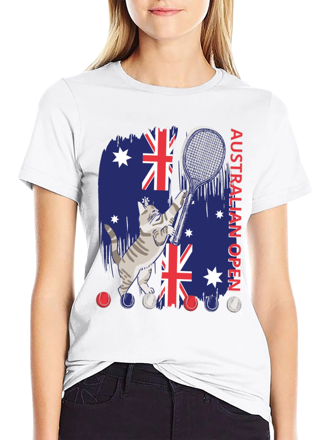 Australian Open Cat Tennis T-Shirt