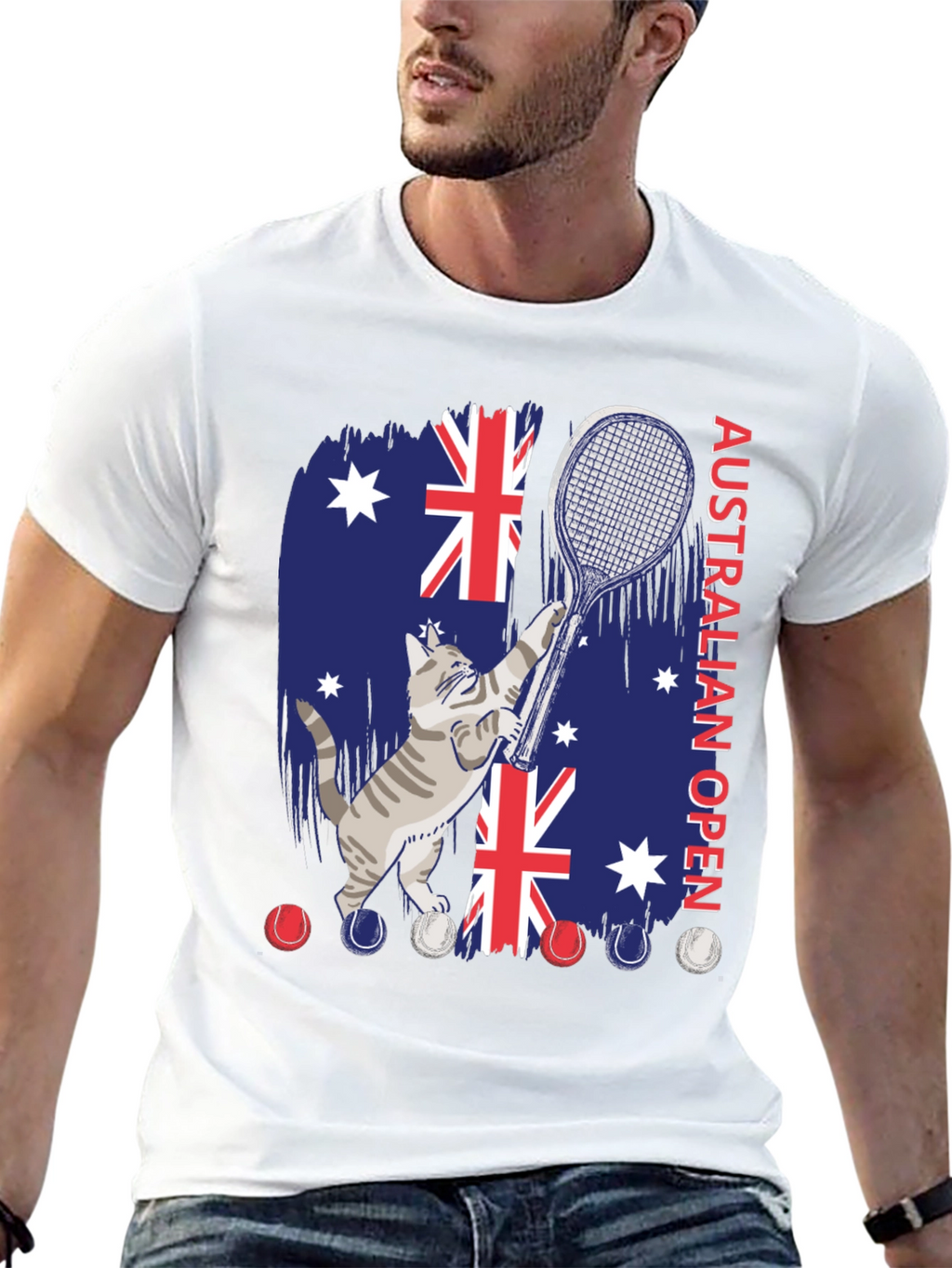 Australian Open Cat Tennis T-Shirt