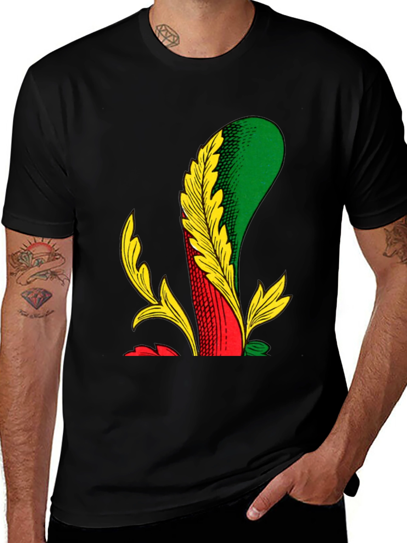 Unique Playing Card Suit Graphic Tee