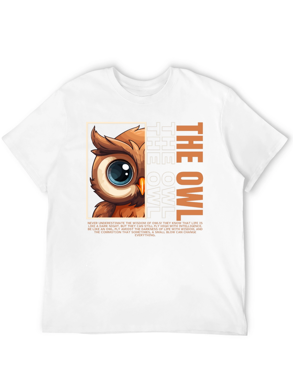 Owl Wisdom Graphic Tee - Intelligent Bird Design