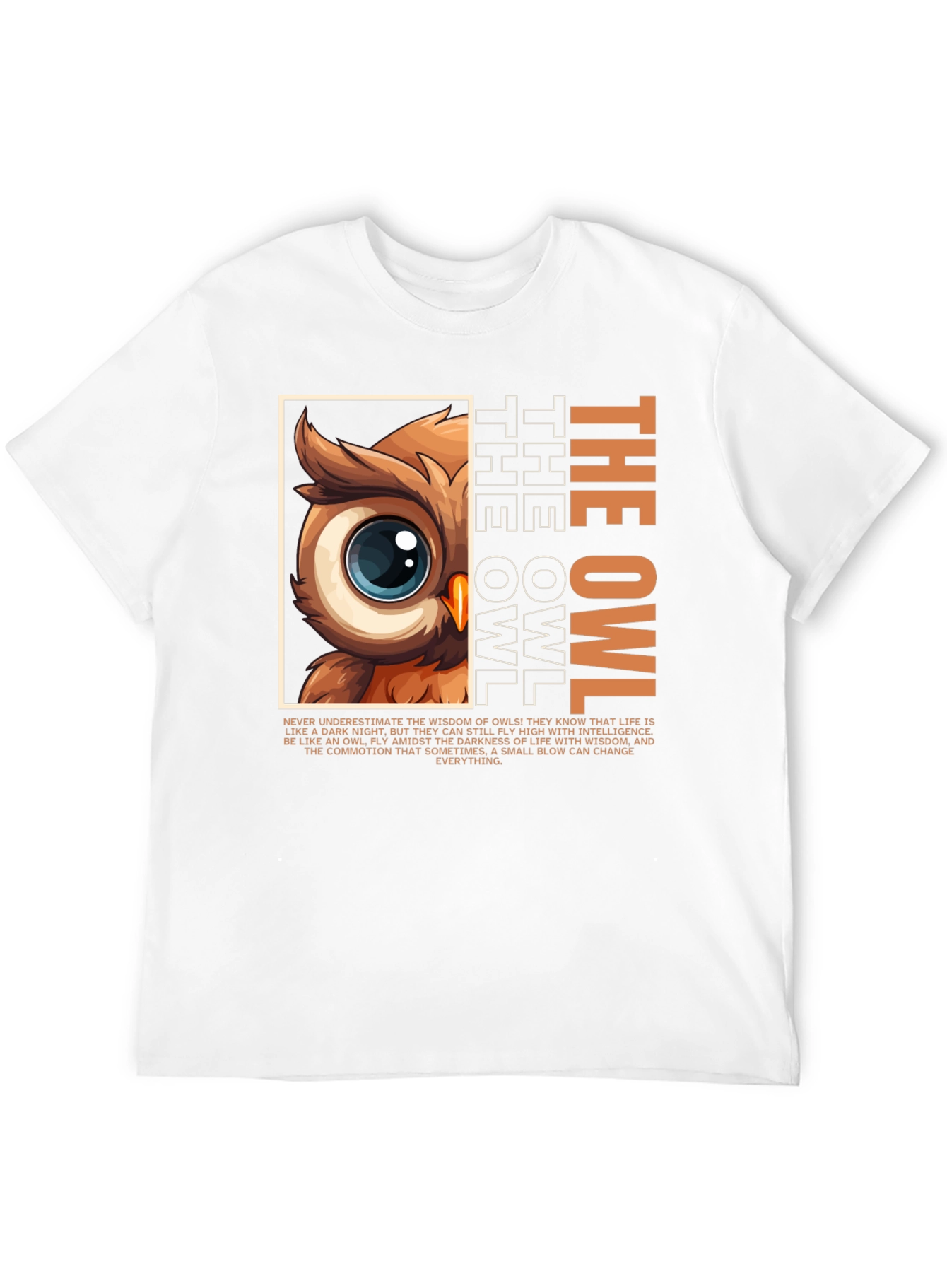 Owl Wisdom Graphic Tee - Intelligent Bird Design