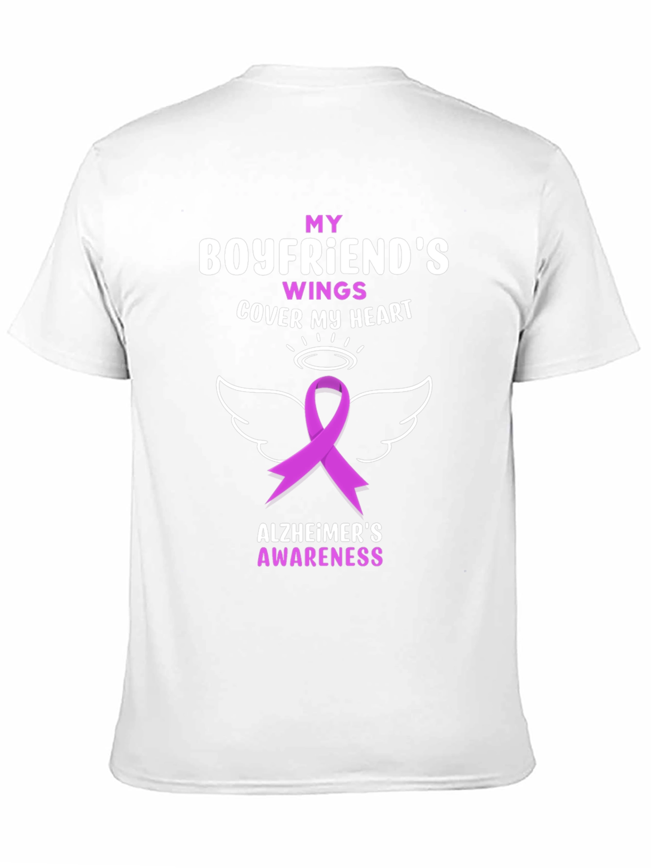 Alzheimers Awareness T-Shirt - Boyfriends Wings