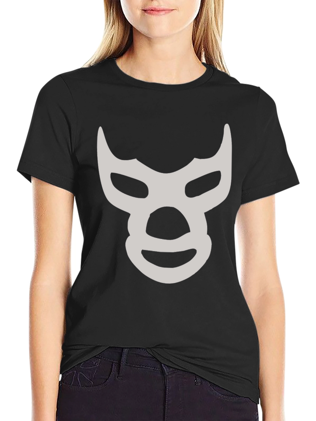 Lucha Libre Mask Graphic T-Shirt - Black