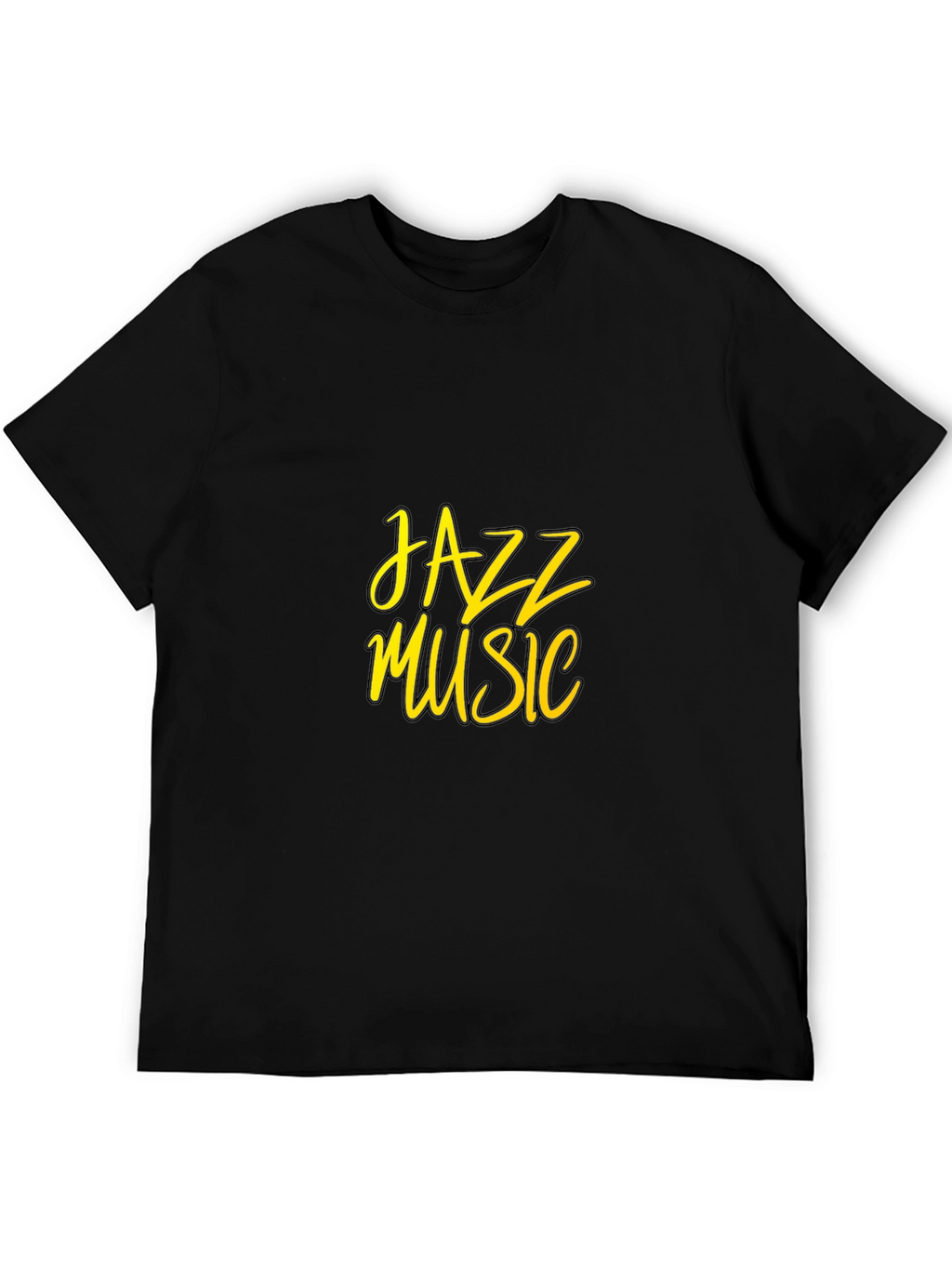 Jazz Music Graphic Tee - Black Cotton T-Shirt