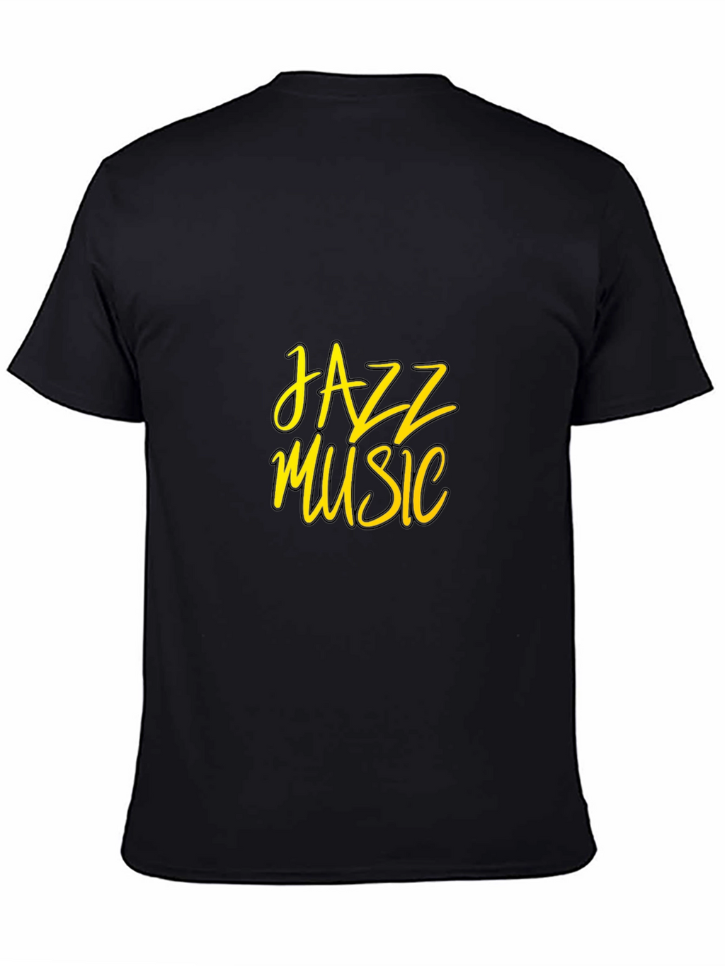 Jazz Music Graphic Tee - Black Cotton T-Shirt