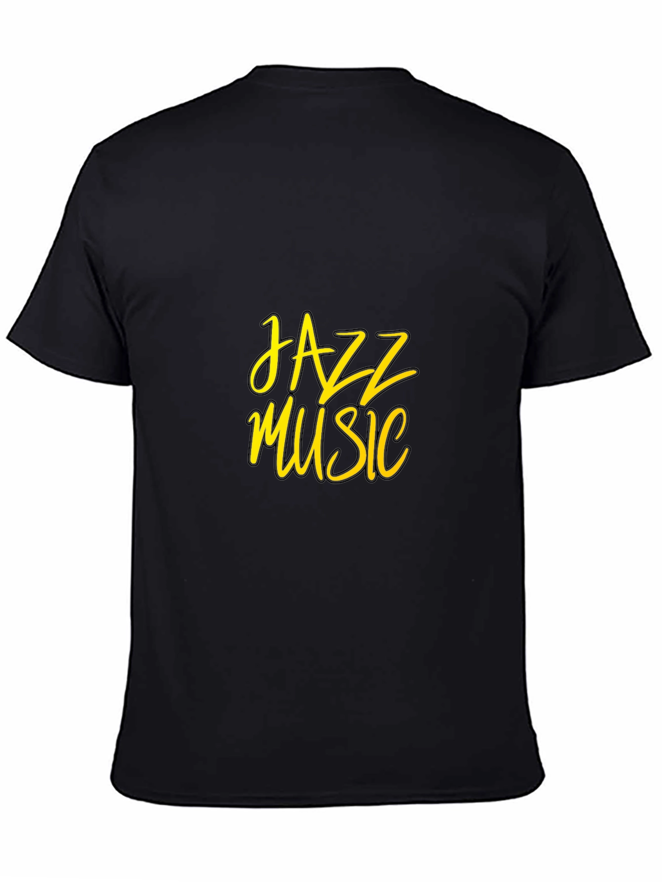 Jazz Music Graphic Tee - Black Cotton T-Shirt