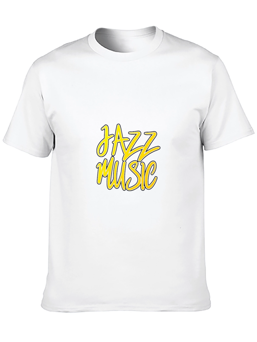 Jazz Music Graphic Tee - Black Cotton T-Shirt