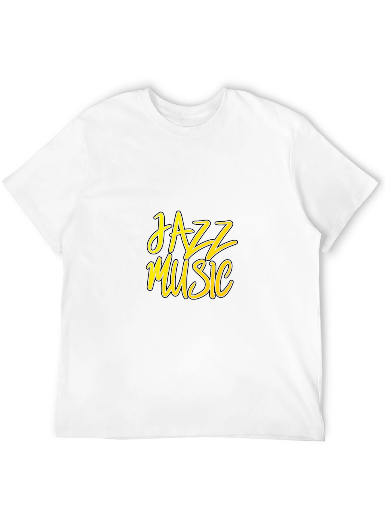 Jazz Music Graphic Tee - Black Cotton T-Shirt