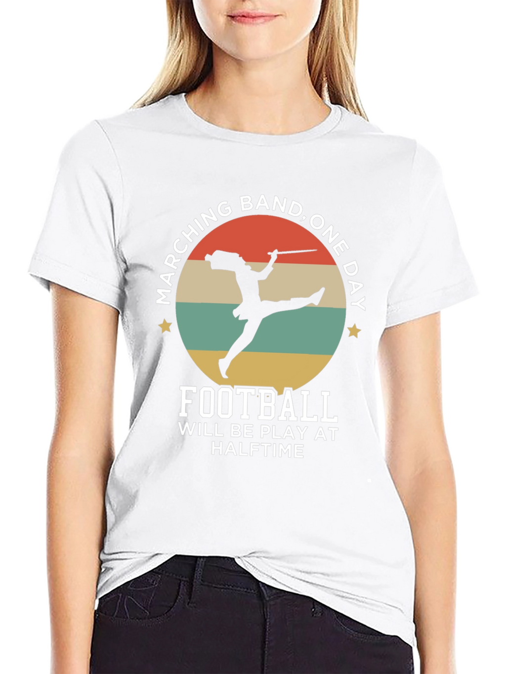 Marching Band One Day Football T-Shirt