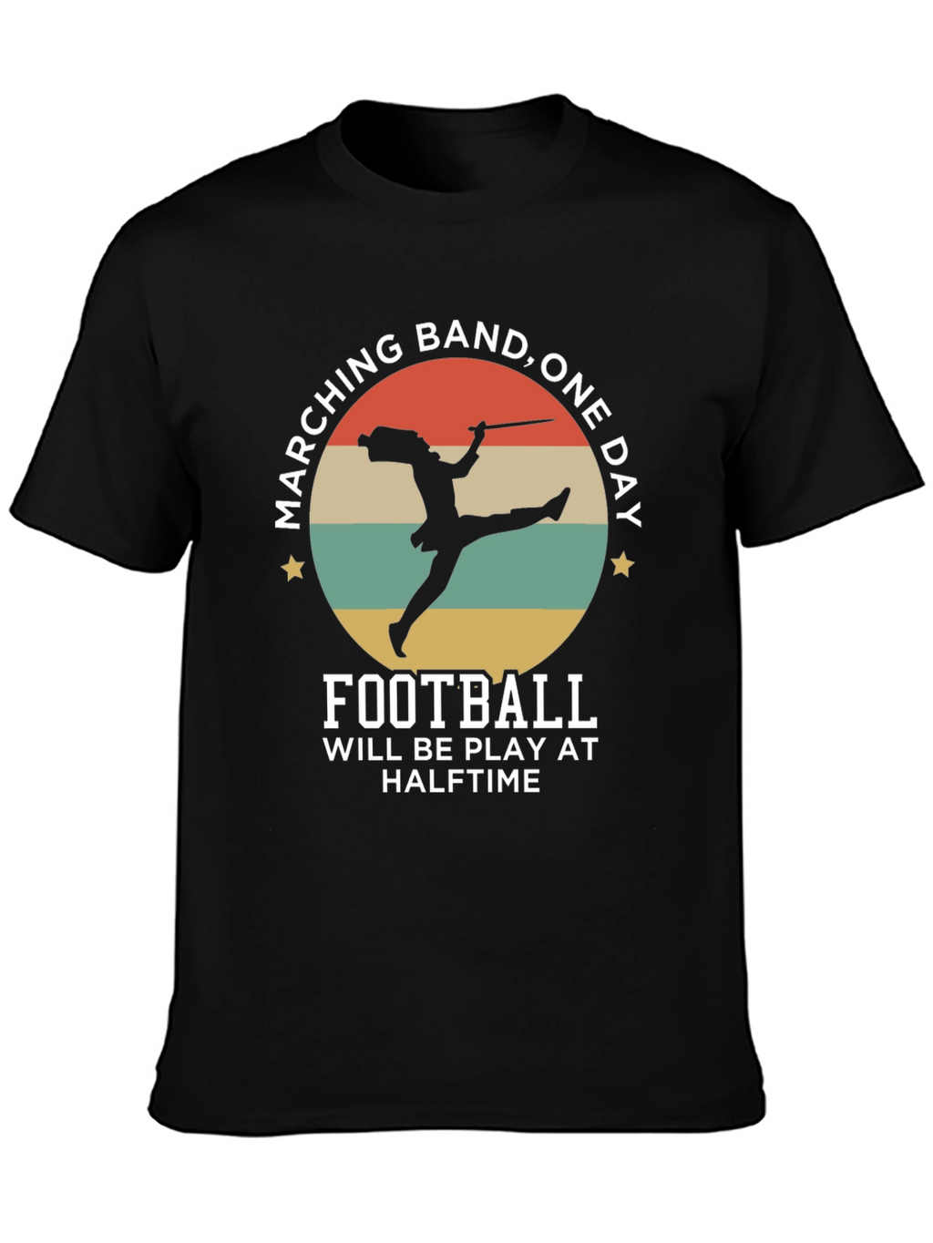 Marching Band One Day Football T-Shirt