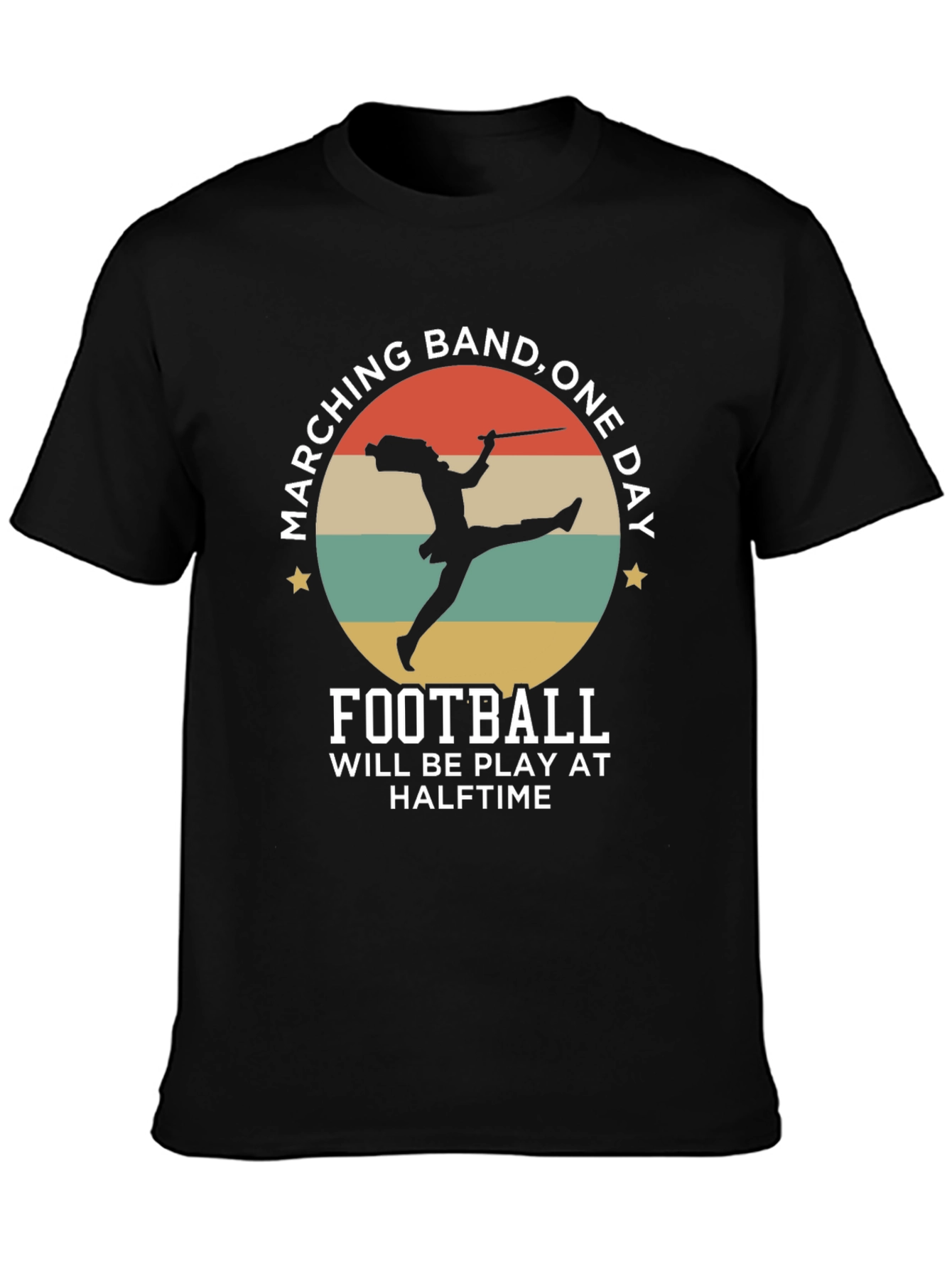 Marching Band One Day Football T-Shirt