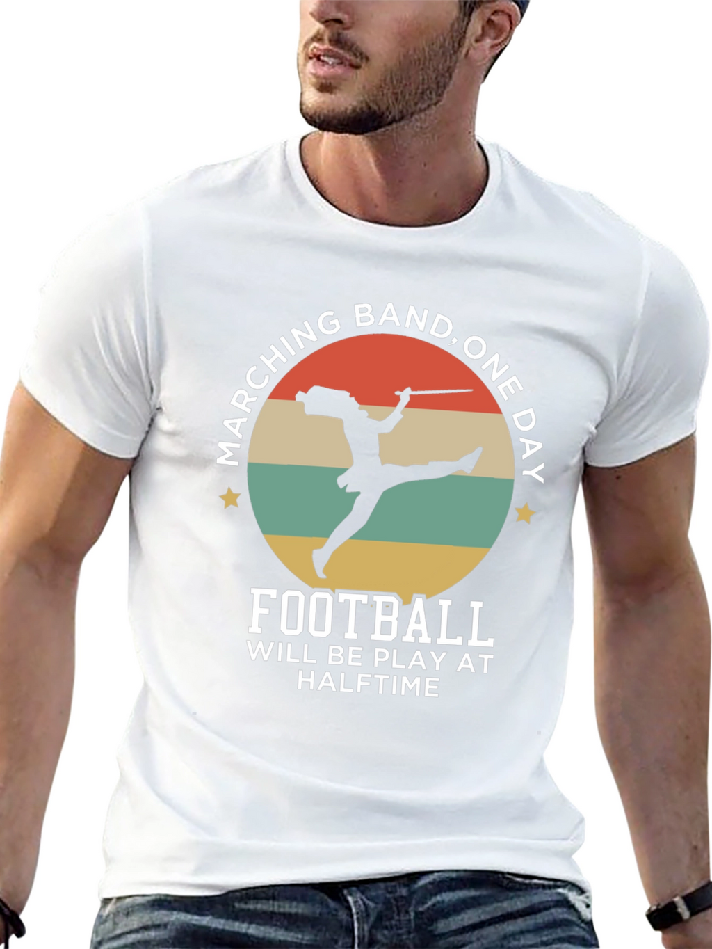 Marching Band One Day Football T-Shirt