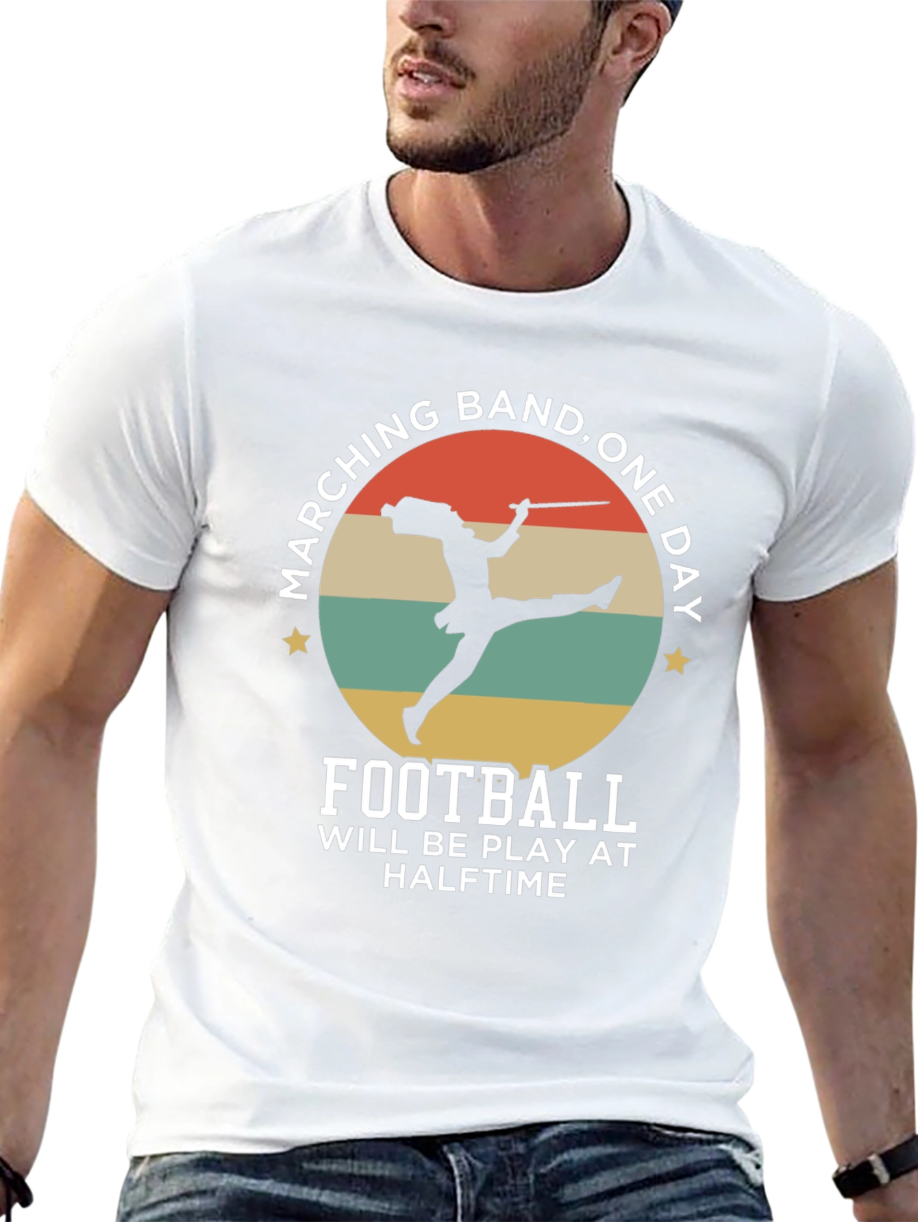 Marching Band One Day Football T-Shirt