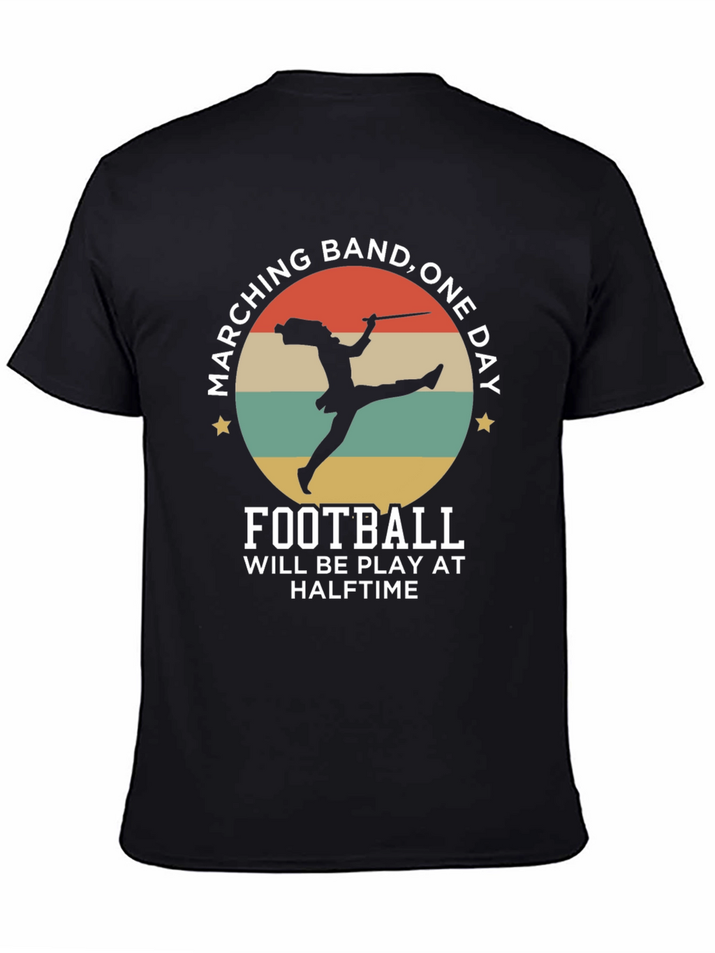Marching Band One Day Football T-Shirt