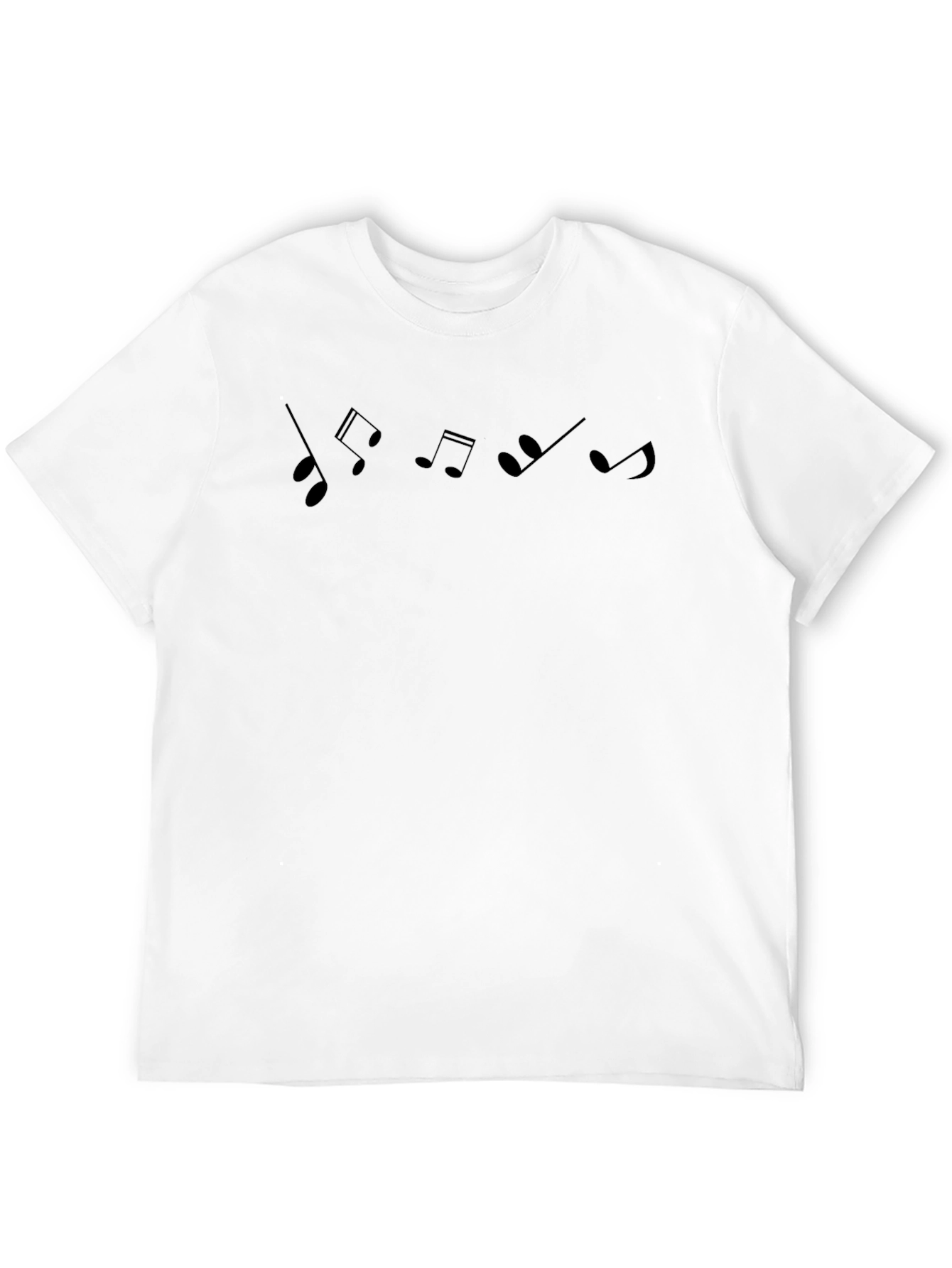 Musical Notes Graphic Black T-Shirt