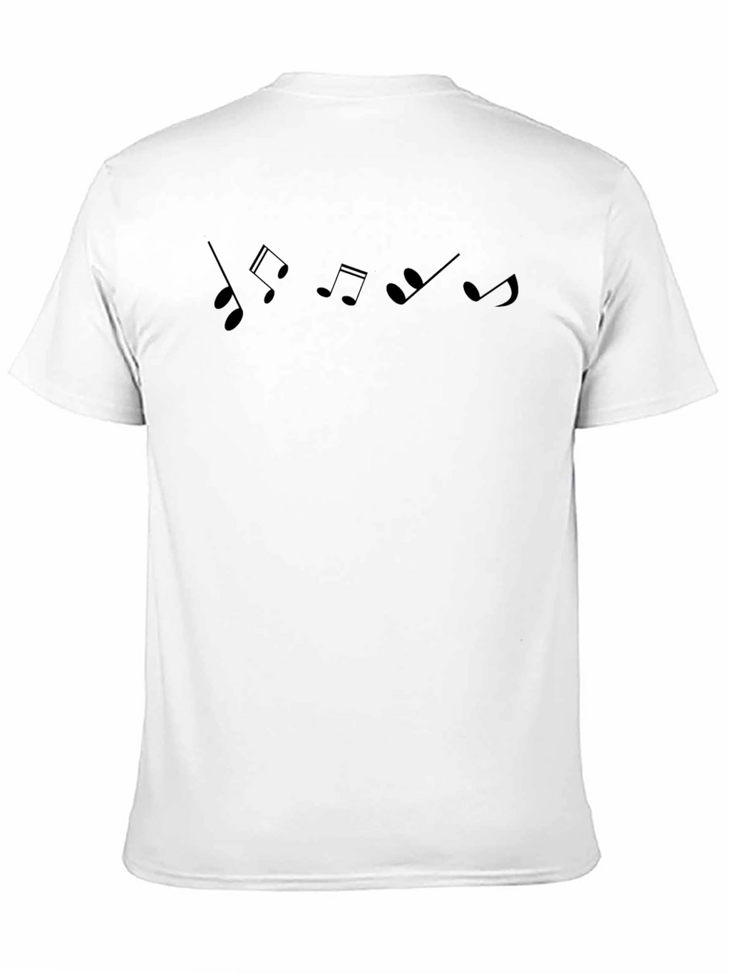 Musical Notes Graphic Black T-Shirt