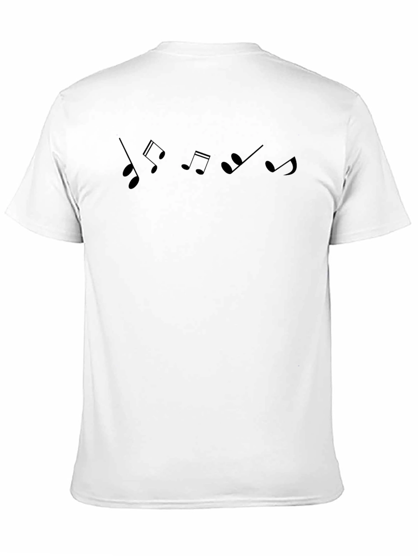 Musical Notes Graphic Black T-Shirt
