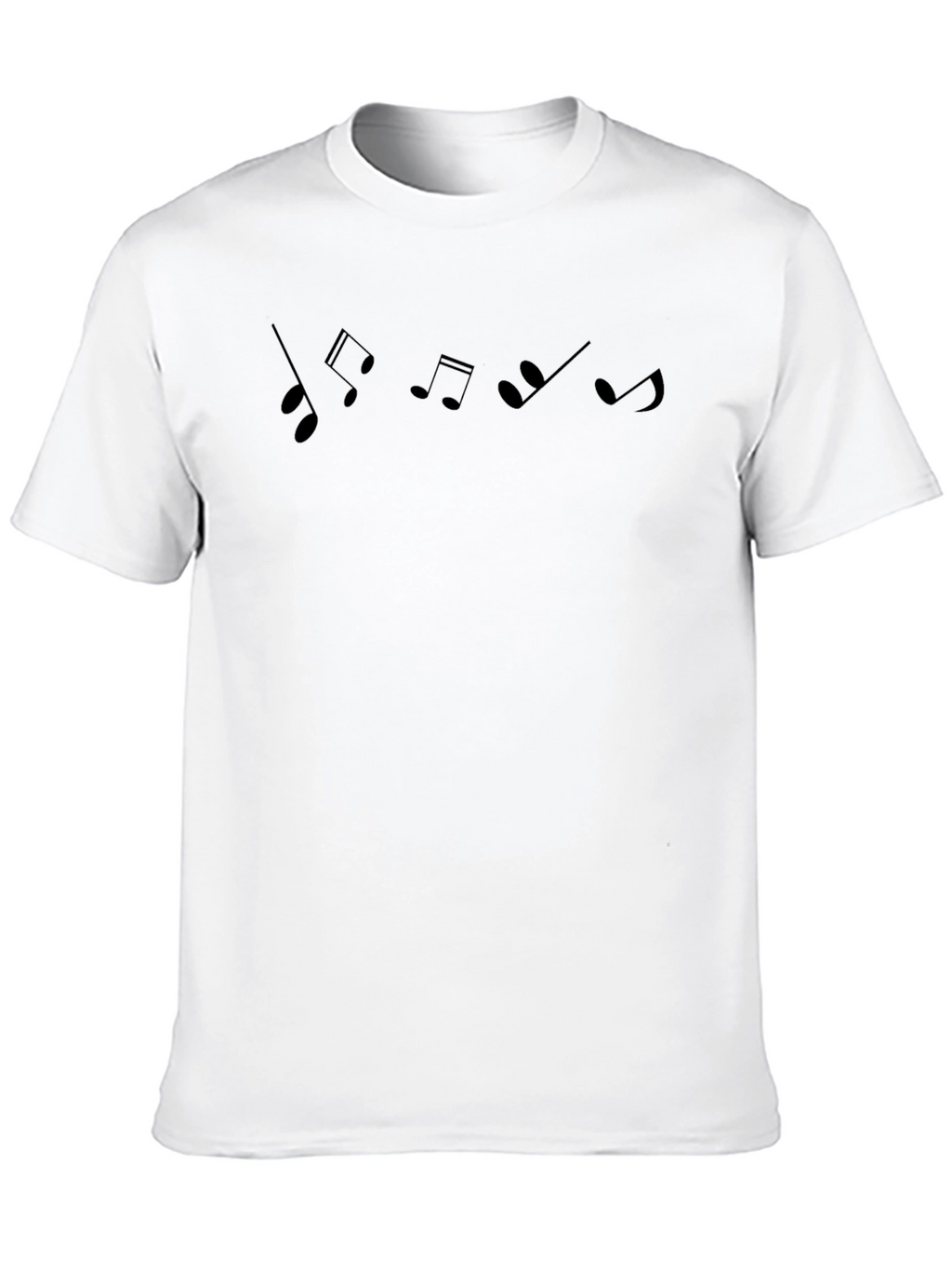 Musical Notes Graphic Black T-Shirt
