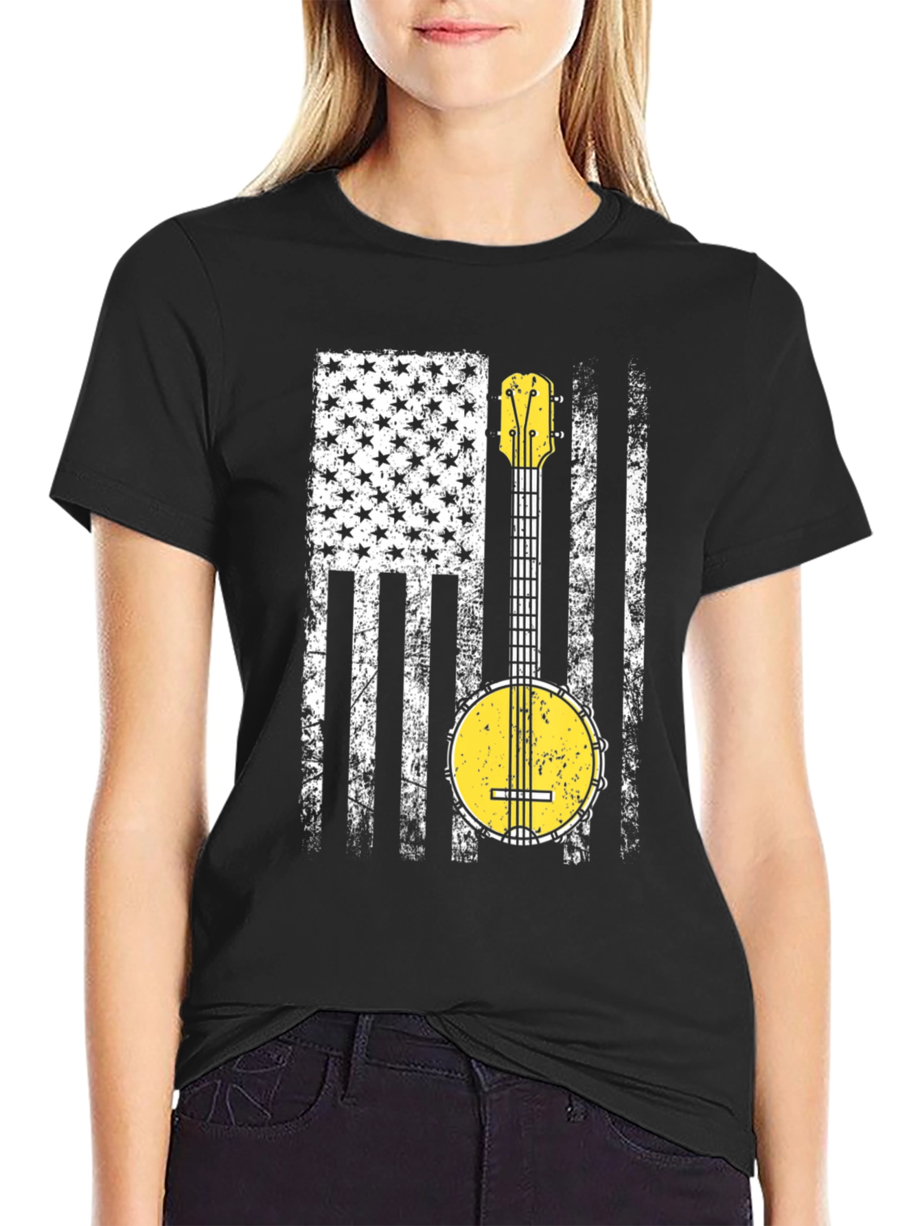 Banjo USA Flag T-Shirt