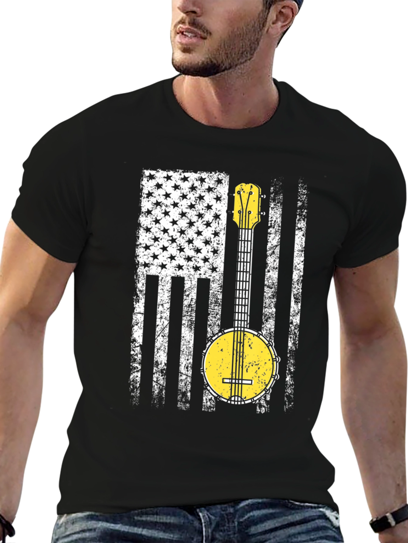 Banjo USA Flag T-Shirt